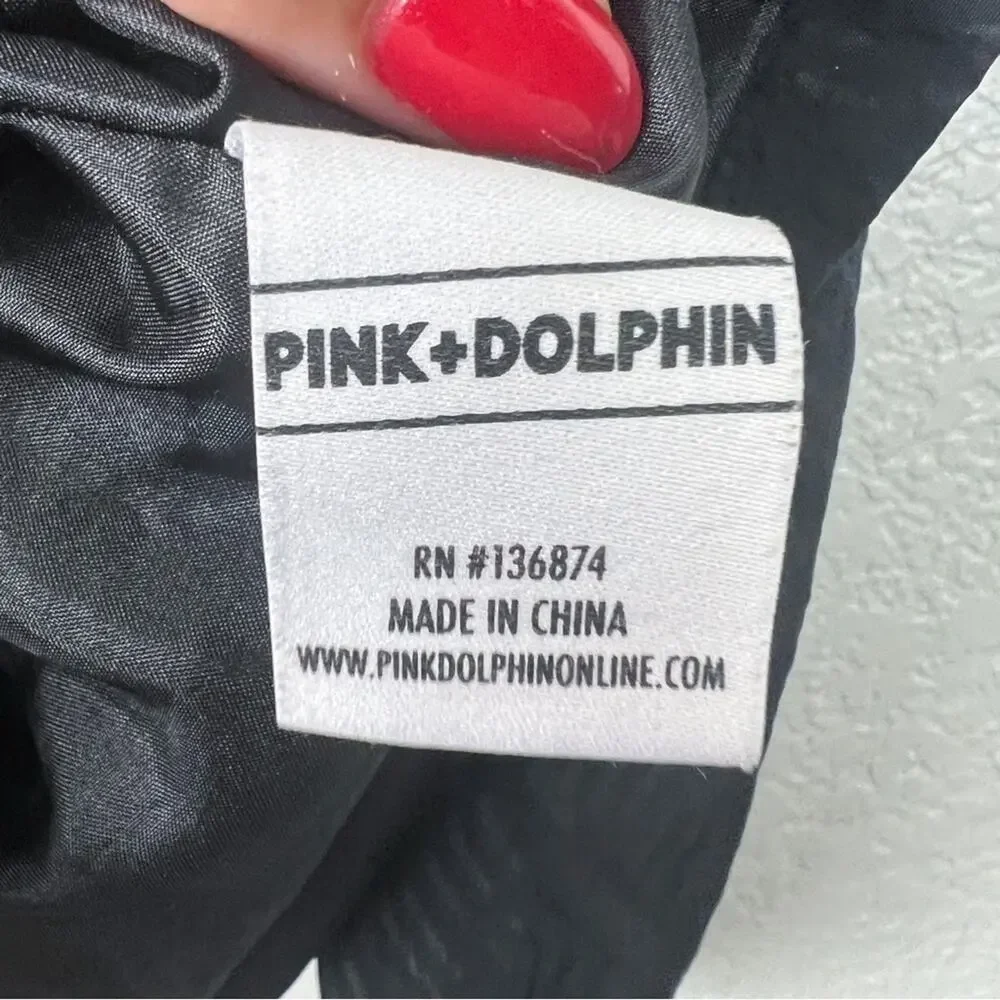 Pink Dolphin High Tides Coaches Jacket Black S Windbreaker Camo Lightweight